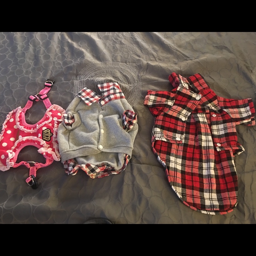 Four size small/medium fur baby clothes